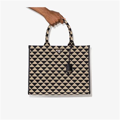 prada shopper jacquard|prada re edition tote.